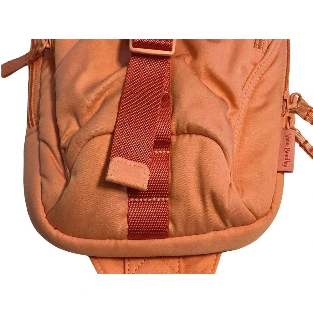 Vera Bradley Utility Sling Cotton Waist‎ Bag Backpack – Coral Peach